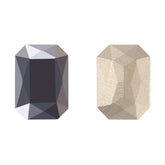 Jet Metallic Silver Thin Octagon Shape High Quality Glass Pointed Back Fancy Rhinestones WholesaleRhinestone